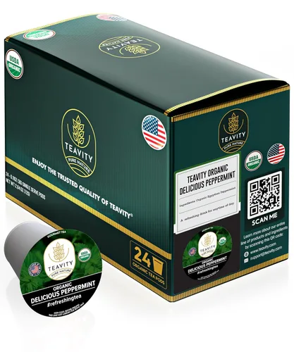 Vista 54 de Teavity - Cápsulas de té orgánico de manzanilla para Keurig - Cápsulas de té descafeinado - Manzanilla agradable (36 cápsulas de té)