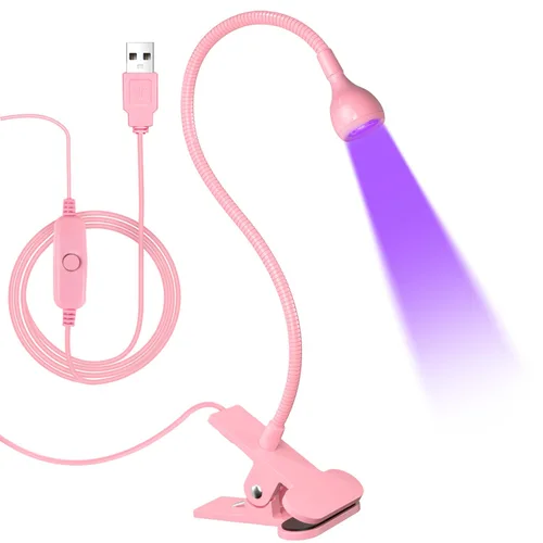 Vista 10 de AORAEM Lámpara LED UV para uñas: lámpara U V de cuello de cisne de doble cabeza para uñas de gel, luz LED de curación flash con 6 lupas para el Negro
