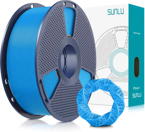 Vista 36 de SUNLU - Filamento PLA Plus 1.75mm Negro 1KG, Filamento para impresora 3D enrollado cuidadosamente 1.75mm, PLA+ 1000g, precisión dimensional de +