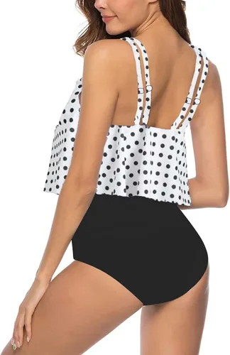 Vista 3 de Traje de baño de dos piezas para mujer 2023, traje de baño sexy con estampado halter