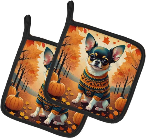Vista 33 de Caroline's Treasures DAC1074PTHD Siberian Husky Fall Pair of Pot Holders Kitchen Heat Resistant Pot Holders Sets Oven Hot Pads for Cooking Baking