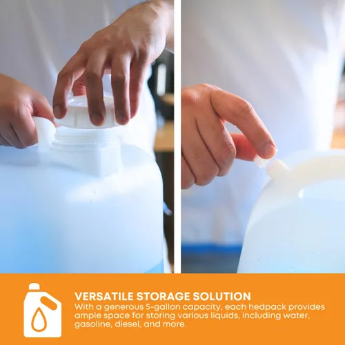 Vista 5 de Hedpak Hedpak- Carboy de plástico de 5 galones con asa, sin BPA y grado alimenticio