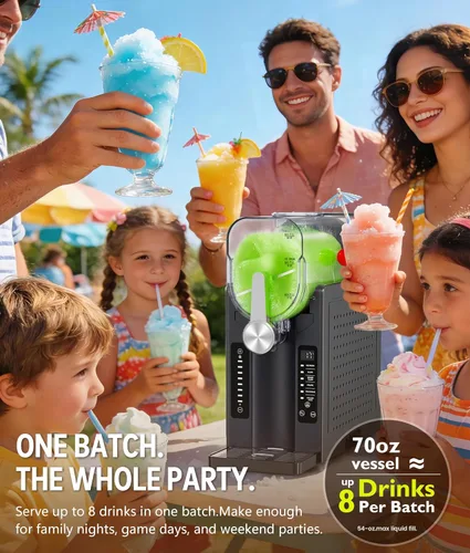 Vista 6 de Máquina de Granizado Sin Necesidad de Hielo: Máquina de Helado Suave, Máquina de Granizado para el Hogar con 6 Programas Preestablecidos