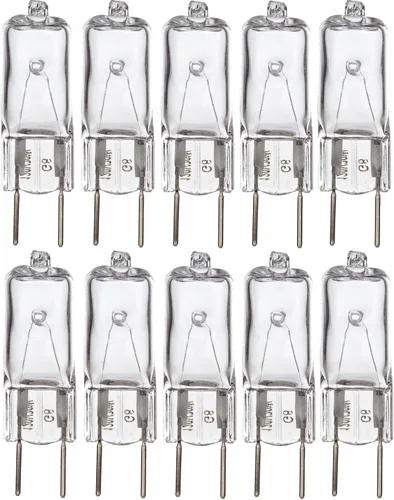 Vista 9 de Simba Lighting Bombilla halógena G8 T4 20W JCD Bi-Pin (paquete de 10) más corta de 1-3/8" (1.38") de longitud para luces de disco debajo