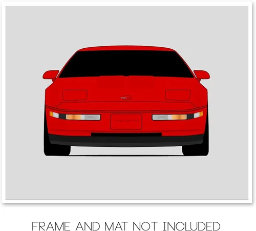 Vista 2 de Custom Car Posters Handmade Poster compatible with Chevy Corvette ZR1 C4 (1990-1995) Print Wall Art Décor - 8x10 Metallic Print (Unframed)