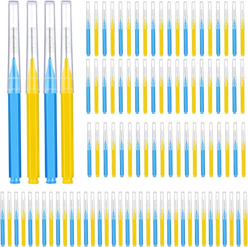 Vista 33 de Patelai 100 piezas cepillo para brackets cepillo interdental palillo de dientes cabezal de hilo dental cepillo de higiene dental limpiador