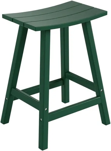 Vista 55 de Costaelm Juego de 2 taburetes de bar para todo tipo de clima, 29 pulgadas de altura, taburetes de bar Adirondack de polietileno para patio, terraza