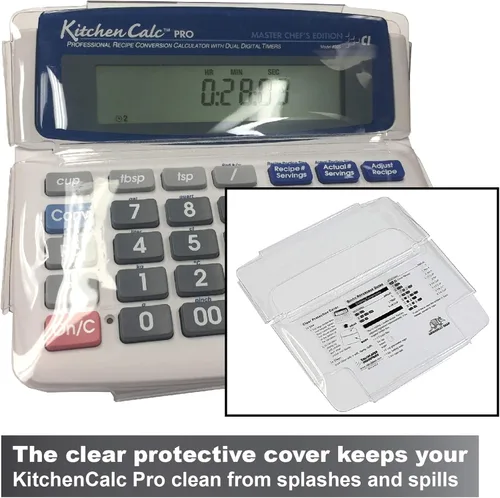 Vista 7 de Calculated Industries 8305 KitchenCalc PRO Calculadora de conversión de recetas y matemáticas culinarias con 2 temporizadores digitales para chefs