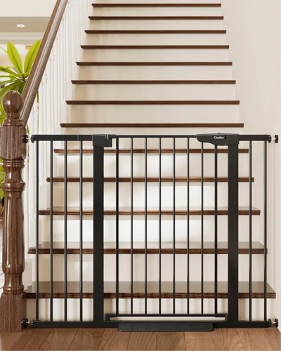 Vista 12 de Cumbor Puerta de bebé extra alta de 36 pulgadas para escaleras, puerta para perros de 29.7-40.6 pulgadas de ancho para puertas, puertas de mascotas