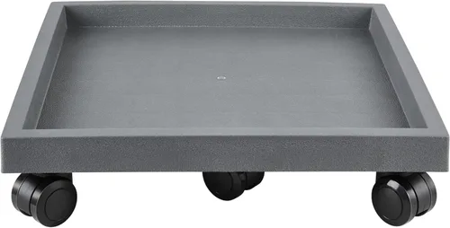 Vista 14 de Plato cuadrado de 15.3 pulgadas con ruedas, soporte de maceta con ruedas resistente para plantas en maceta, bandeja de base de rodillo con ruedas