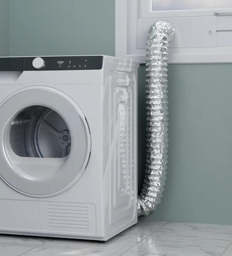 Vista 5 de Kit de ventana de ventilación de secadora para manguera de escape de secadora de 4 pulgadas de diámetro, paneles de sellado de ventana ajustables