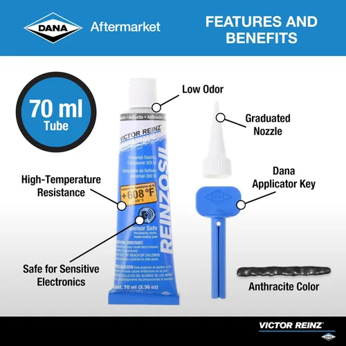 Vista 2 de Victor Reinz 70-31414-10 Reinzosil RTV Silicona - Tubo de 2.4 fl oz