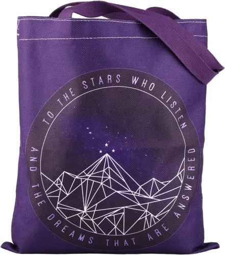 ENSIANTH Regalo para amantes de los libros inspirado en la ficción, regalo para las estrellas que escuchan Court of Dreams Tote Bag Bookish Gift