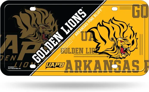 Vista 23 de NCAA etiqueta de metal para auto, negro