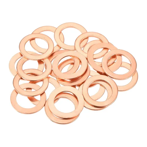 Vista 15 de MECCANIXITY 12 piezas de arandelas planas de cobre, arandelas de cobre planas métricas de sellado de 12x17x1.5mm mejoradas para conexiones