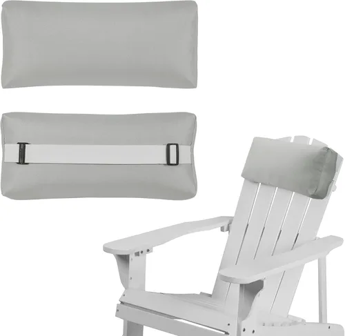 Vista 10 de Almohada para Silla Tumbona, Paquete de 2 Almohadas para Silla de Descanso al Aire Libre con Correa Ajustable, Almohada para la Cabeza de Largo