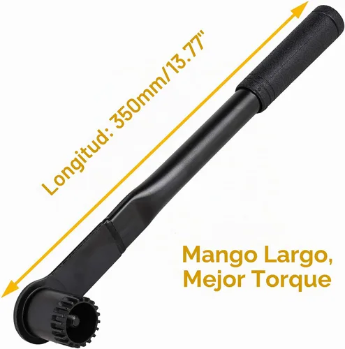 Vista 2 de Bicicleta BikeHand – Cónica interna, Octalink, ISIS Splined – Compatible con herramienta de extracción de soporte inferior Shimano – Mango largo