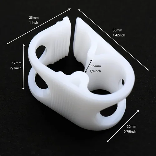Vista 3 de Abrazadera de manguera de control de flujo, 4 abrazaderas de manguera de cierre OD de tubo de 1/4"-1/2", abrazadera de tubo de plástico ajustable
