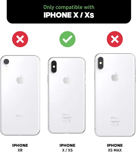 Vista 2 de adidas Funda para iPhone X/Xs Negro/Blanco Originals, iPhone adidas Case, Funda para iPhone adidas Resistente a Caídas adidas Phone Case