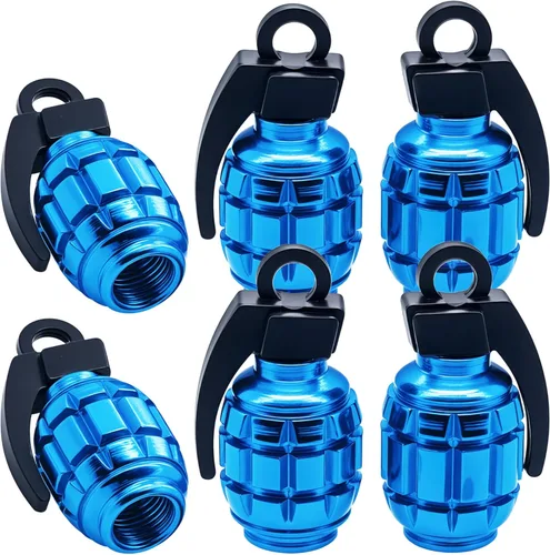 Vista 98 de 4 tapas de válvula de neumático, cubiertas universales de válvula de neumático de aleación de aluminio para automóviles, camiones, SUV, Negro