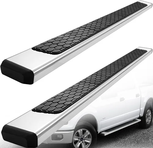 Vista 9 de COMNOVA - Estribos laterales de 6.5 pulgadas compatibles con Chevy Colorado/GMC Canyon Crew Cab 2015-2026. Estribos negros para Colorado Crew Cab.
