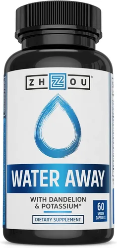 WATER AWAY Fórmula Herbal para Equilibrio saludable de los fluidos Mezcla herbal de alta calidad con diente de león, potasio, té verde y más, 60