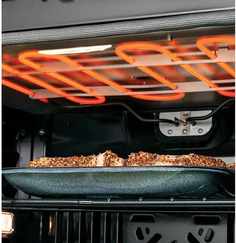 Vista 3 de GE JT3800SHSS Horno de pared combinado integrado de 30 ″ con microondas, capacidad total de 6.7 pies cúbicos, cocción por sensor, autolimpieza