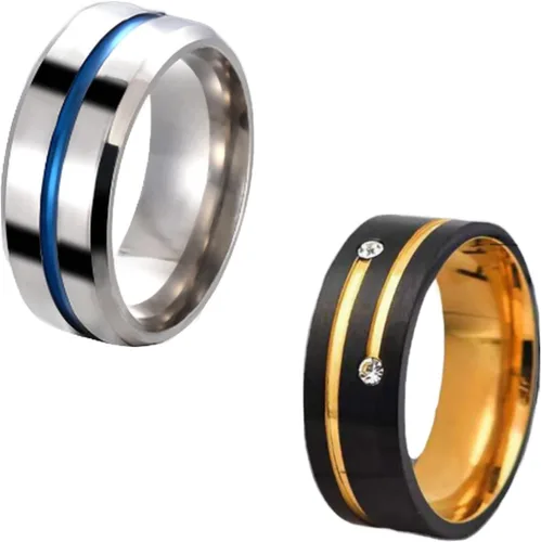 Inscool Stainless Steel Decorative Rings for Men and Women