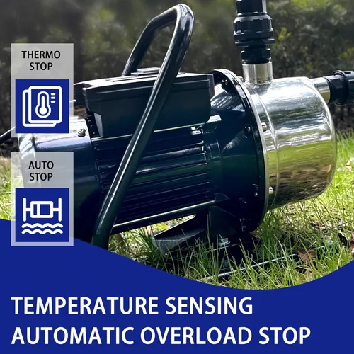 Vista 4 de LANCHEZ Bomba de pozo poco profundo, bomba de riego de jardín de acero inoxidable, bomba de transferencia de agua de 115 V, bomba de chorro