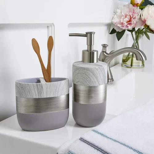 Vista 5 de SKL Home by Saturday Knight Ltd. - Dispensador de jabón Liselotte, color plateado