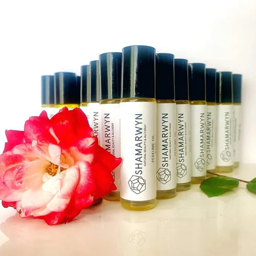 Vista 6 de shamarwyn Aceite de perfume de rosa, orgánico natural, fragancia botánica, mezcla de aceites esenciales puros, roll-on 0.3 fl oz