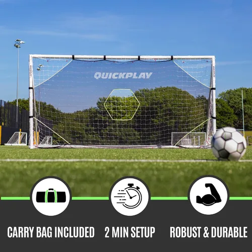 Vista 2 de QUICKPLAY Target Net Lite con 5 zonas de objetivo Practica disparos y precisión de pases Marco de portería de fútbol no incluido 5 target