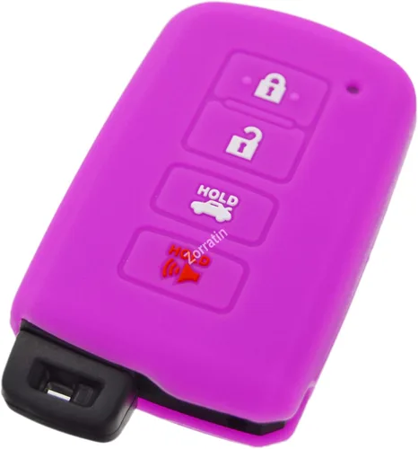 Vista 24 de Funda protectora de silicona para llavero remoto compatible con Toyota Camry Corolla Highlander Sequoia 4Runner 2016-2020