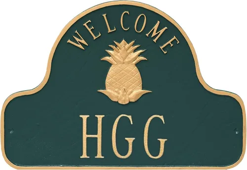 Vista 7 de Montague - Placa de metal con diseño de piña, 11 x 16 pulgadas, cobre antiguo/cobre