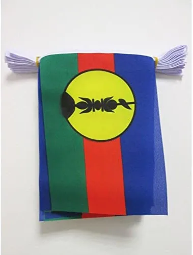 Vista 156 de Guatemala 19.7 ft BUNTING Flag 20 banderas 9'' x 6'' - Banderas de cuerda guatemalteca 5.9 x 8.3 in - AZ FLAG