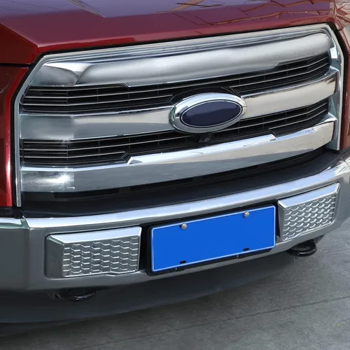 Vista 6 de JeCar Cubierta de parachoques delantero, accesorios exteriores compatibles con Ford F150 2015-2020 (cromado)