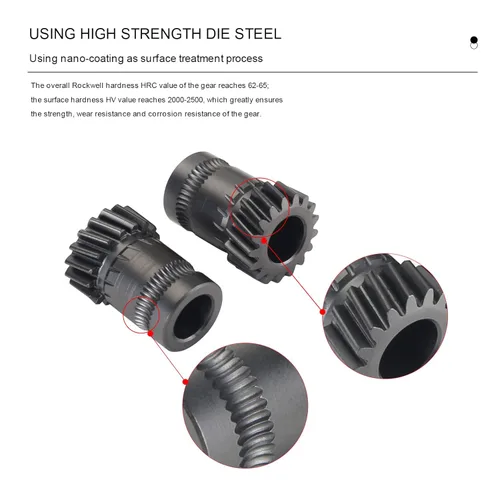 Vista 4 de BCZAMD - Juego de accesorios de impresora 3D, juego de construcción de extrusora de accionamiento directo, incluye engranajes inclinados, repuesto