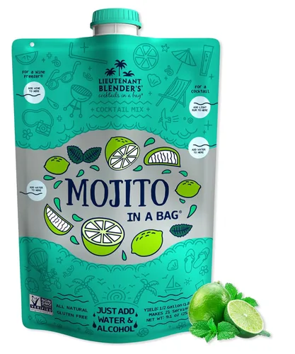 Vista 32 de Lt. Blender's Peach Bellini in a Bag – Mezclas de vino para granizado – Cada bolsa hace 1/2 galón de mezcla congelada de Peach Bellini – Mezcla