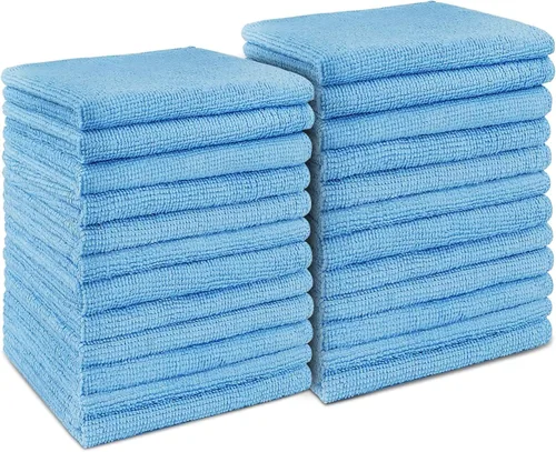 Vista 14 de AIDEA Paño de limpieza de microfibra negro 24PK, toallas de microfibra para autos, paños de auto premium, paños para quitar el polvo sin pelusa