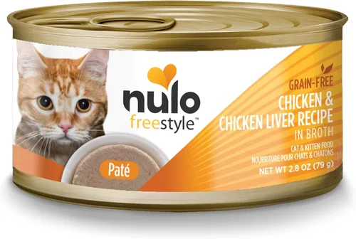 Vista 2 de Nulo Freestyle - Receta de pollo y hígado de pollo en paté, comida enlatada húmeda para gatos, 2.8 onzas (paquete de 12)