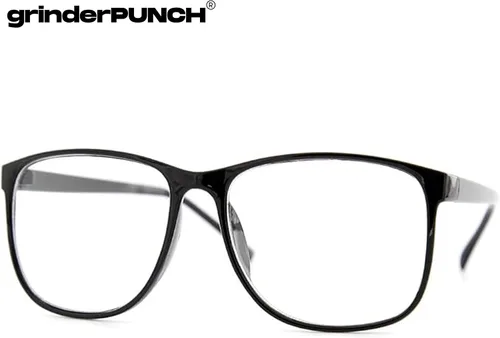 Vista 8 de grinderPUNCH anteojos claros con marco de plástico, finos, para estudiosos. 2 PACK SAVER