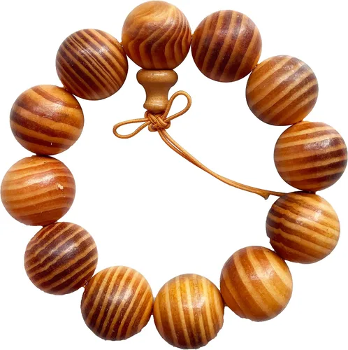 Pulsera unisex de Thuja, sándalo rojo zambiano, cártamo, oro de madera de sándalo budista, pulsera de oración tibetana, regalo para el día del padre