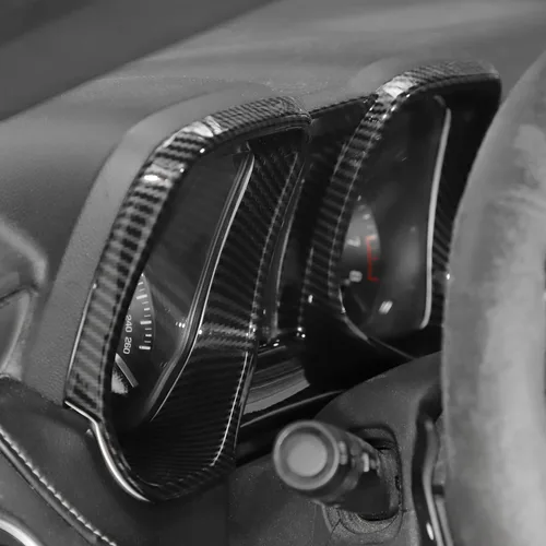 Vista 3 de Panel de ajuste de fibra de carbono para tablero, bisel de marco de tablero para Chevrolet Chevy Camaro 2010-2015