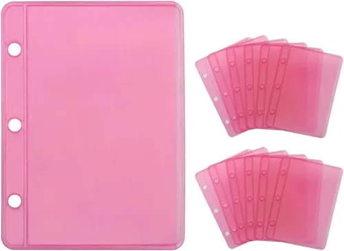Vista 10 de NatSumeBasics 12 mini bolsillos negros para carpetas A9 sin cremallera, insertos para carpetas, sobres de presupuesto en efectivo, protector