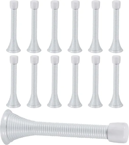 Vista 18 de KISEER - Paquete de 12 topes de puerta de resorte de 3 1/4 pulgadas, tapón de puerta de resorte flexible resistente con puntas de parachoques