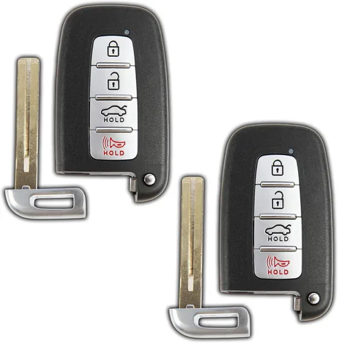 Vista 9 de Llavero de reemplazo KeylessOption para 2009 2010 2011 2012 2013 2014 2015 Hyundai Elantra Genesis Sonata Kia Optima Sorento remoto, 4 botones
