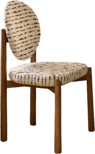Vista 27 de Upholstered Dining Chairs with Fabric/Plush Cushion, Wooden Dining Room Chair Set of 1/2/4, Kitchen Chair for Living Room Balcony Black+brown