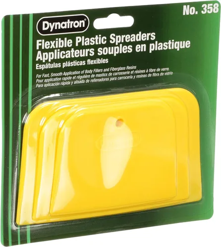 Vista 5 de 3M Dynatron, 358, 1 paquete de 3 esparcidores, 4”, 5” y 6”, usados para esparcir rellenos, calafateas, esmaltes y masillas