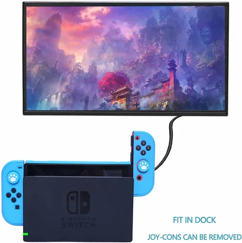 Vista 6 de Dockable Case for Nintendo Switch - COMCOOL 3 in 1 Protective Cover Case for Nintendo Switch and Joy-Con Controller with Screen Protector and Thumb