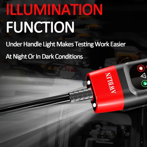 Vista 5 de AWBLIN Luz de prueba automotriz de 4-75V CC con sonido de zumbador, probador de luz digital LCD con voltímetro, probador de circuitos de servicio